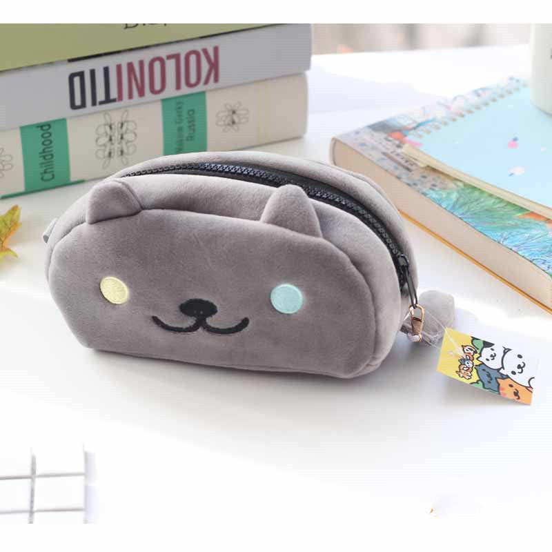 Plush Cat Large Capacity Student Pencil Case