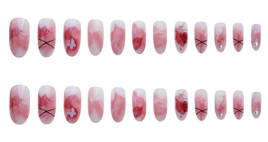 Z-345 Art Rose False Nail Sheet Wearing