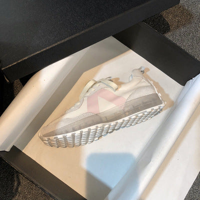 Breathable Small Waist Crystal Sole Sneakers