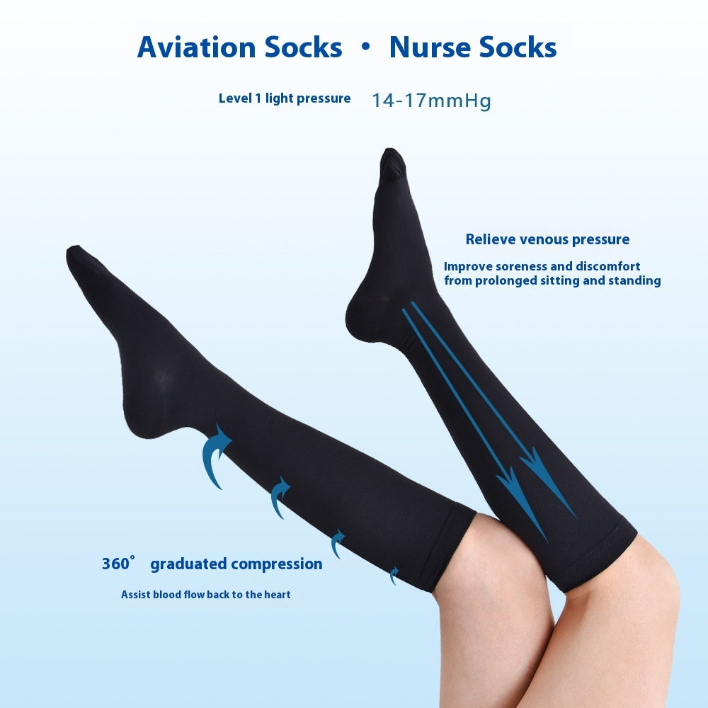 Women's Simple Solid Color Pressure Tube Protection Calf Socks