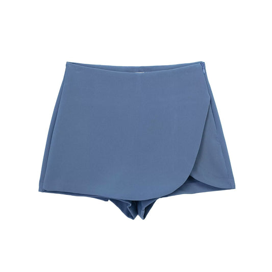 Women's High Waist Asymmetric Short Pantskirt