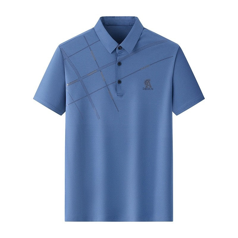 Business Casual Revers T-shirt Tynd til Midaldrende Mænd