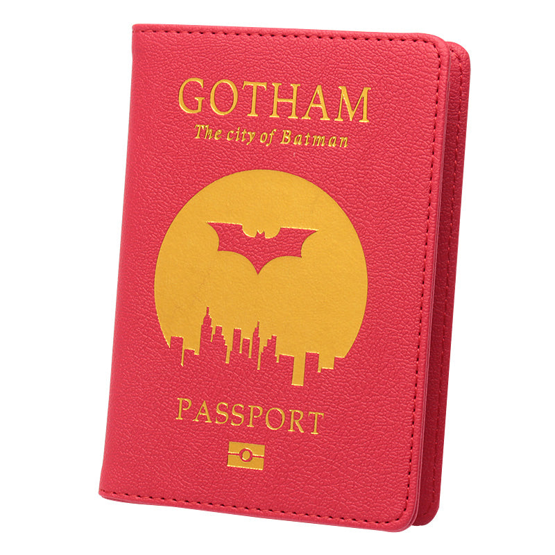 PU leather passport book ticket holder storage bag