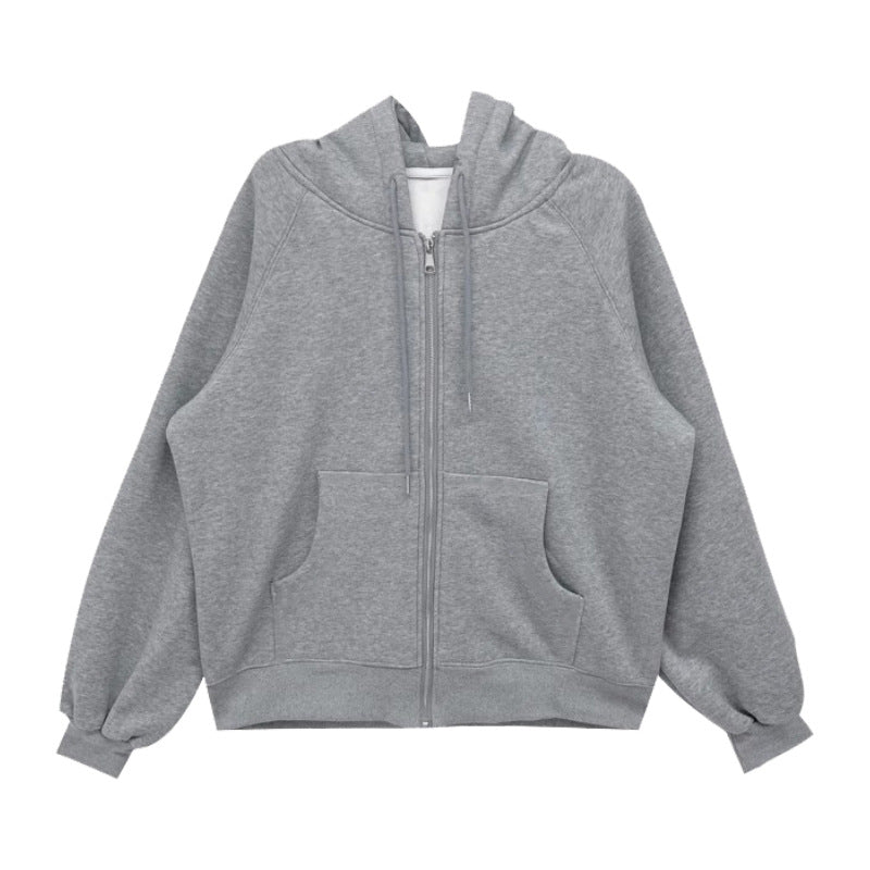Hættestrikjakke til kvinder, løs, afslappet pullover-frakke