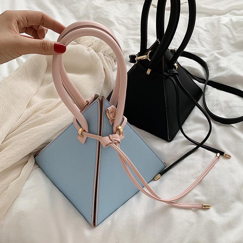 Fashion Drawstring Triangle Shoulder Diagonal Bag