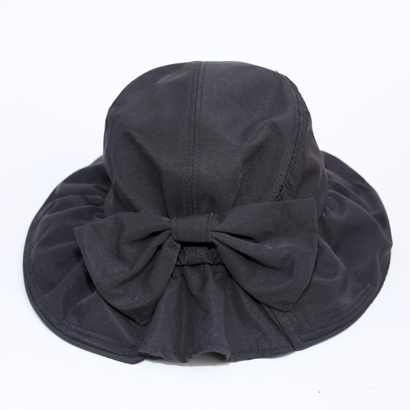Casual Japanese Large Brim Cotton Linen Sun Hat Foldable