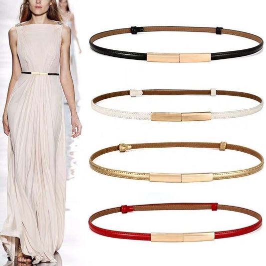 Women's Belt Fashion A Pair Of Buckles Fine Ladies