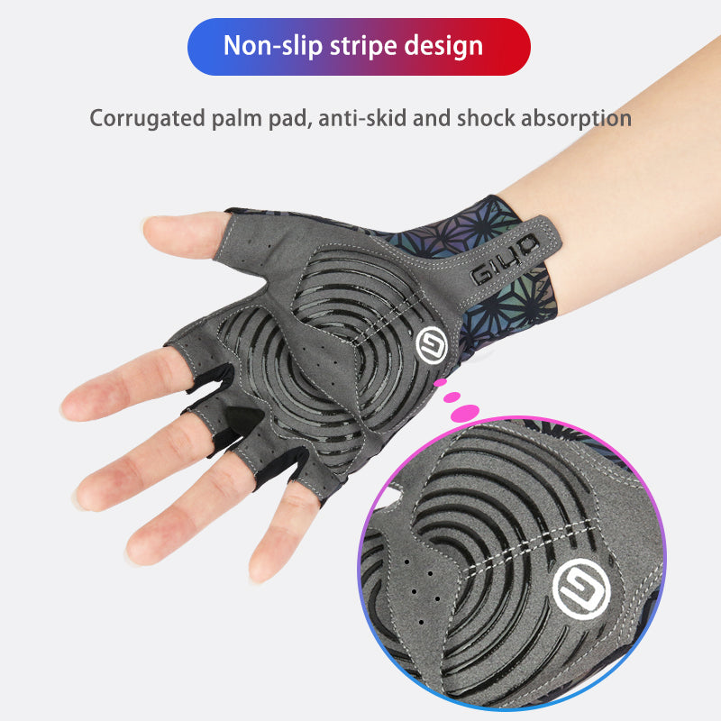 Colorful Color Changing Cycling Gloves Non-slip