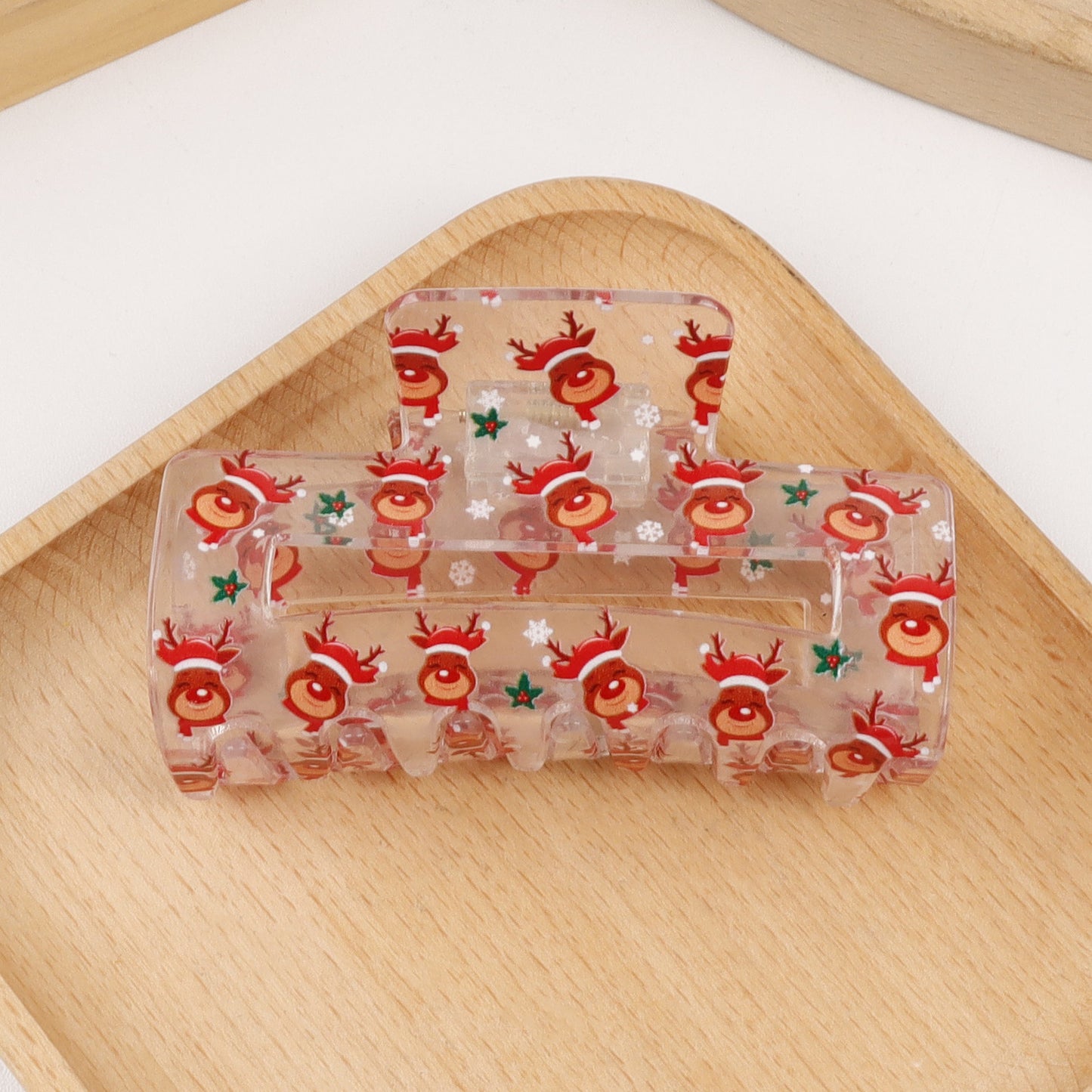 Gingerbread Man Patterned Shark Clip With A Festive Christmas Vibe