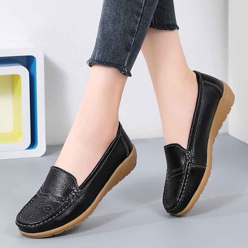 Women's Fashionable Simple Hollow-out Soft Bottom Wedge Hole Shoes