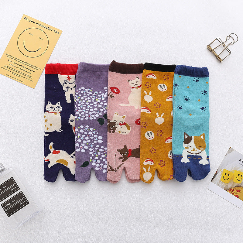 Winter Cartoon Animal Sweat Absorbing Warm Women's Socks