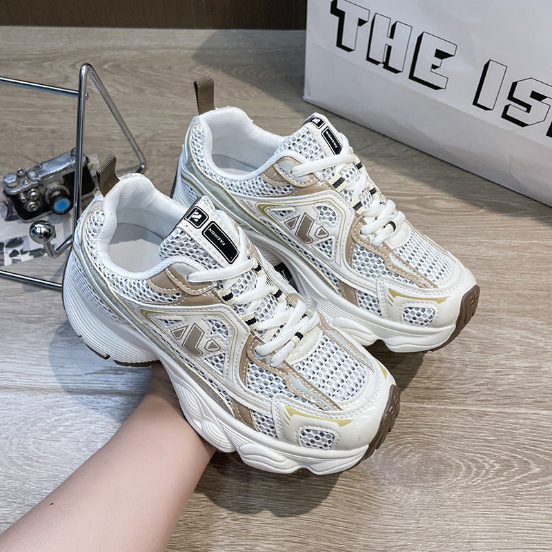 Women's Summer Mesh Casual Thin Platform Height Increasing Shoes