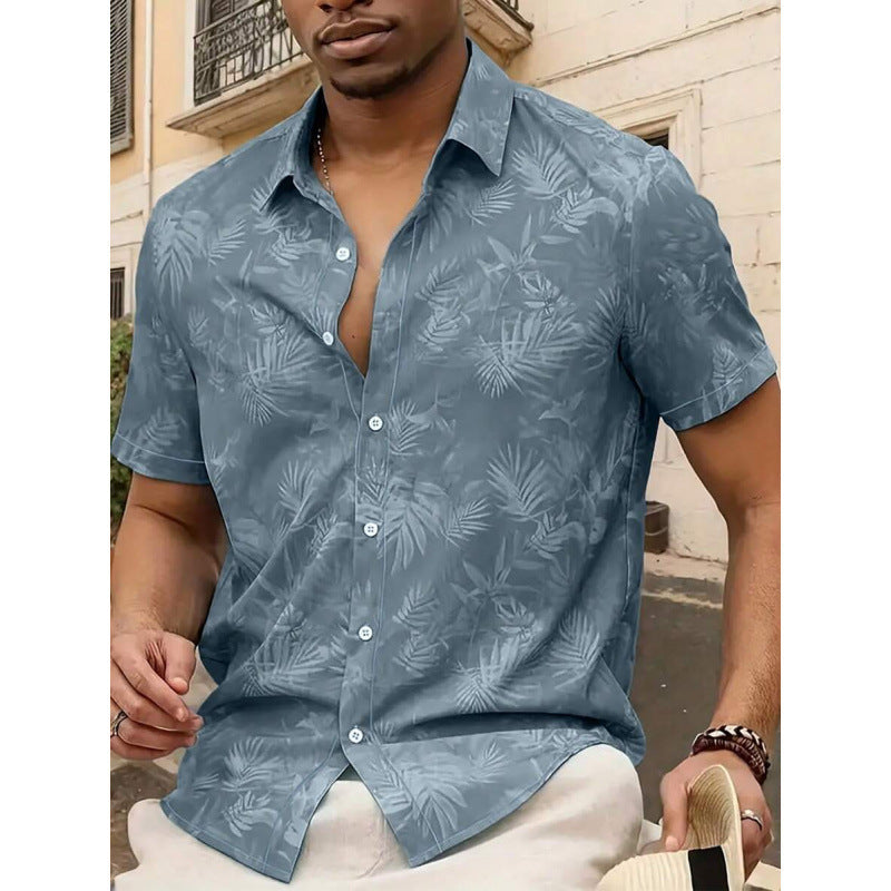 Men's Short-Sleeve Casual Fashionable Personalized Shirt