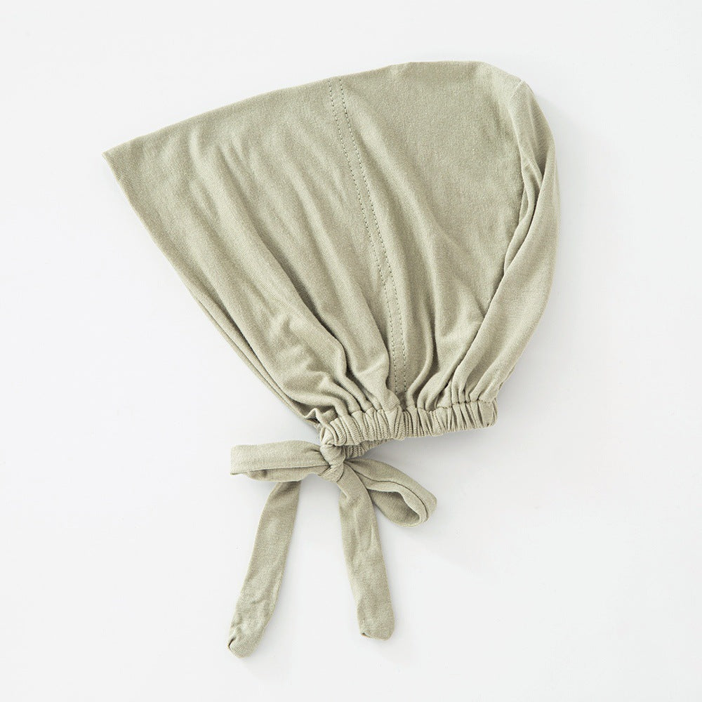 Women's Fashion Solid Color Lace-up Bottoming Hood