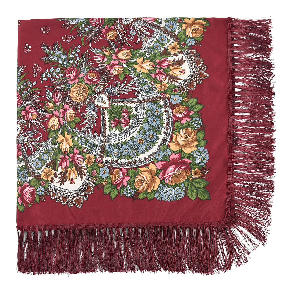 Shade And Sunscreen Printed Fringed Shawl