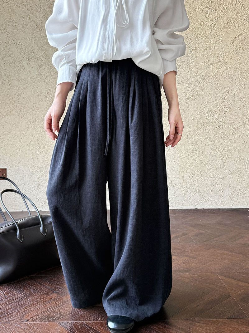 Versatile Casual Slim-fit Wide Leg Pants
