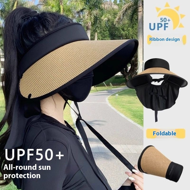 Shawl Sun Hat Plus-sized Sun Protection Foldable