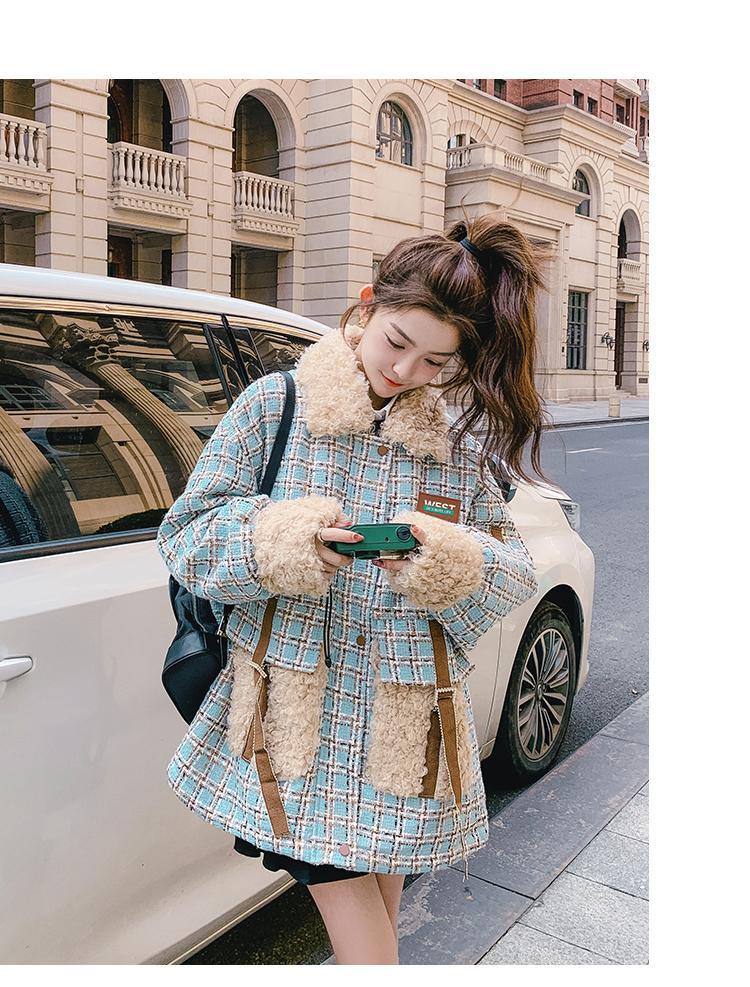 Lamb Wool Parka Female Winter Coat
