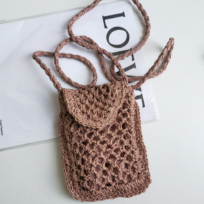 Pure Handmade Woven Hollow Crossbody Bag