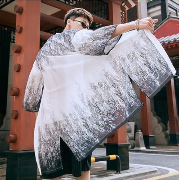 Cloak Chinese Mid-length Coat Road Gown Summer