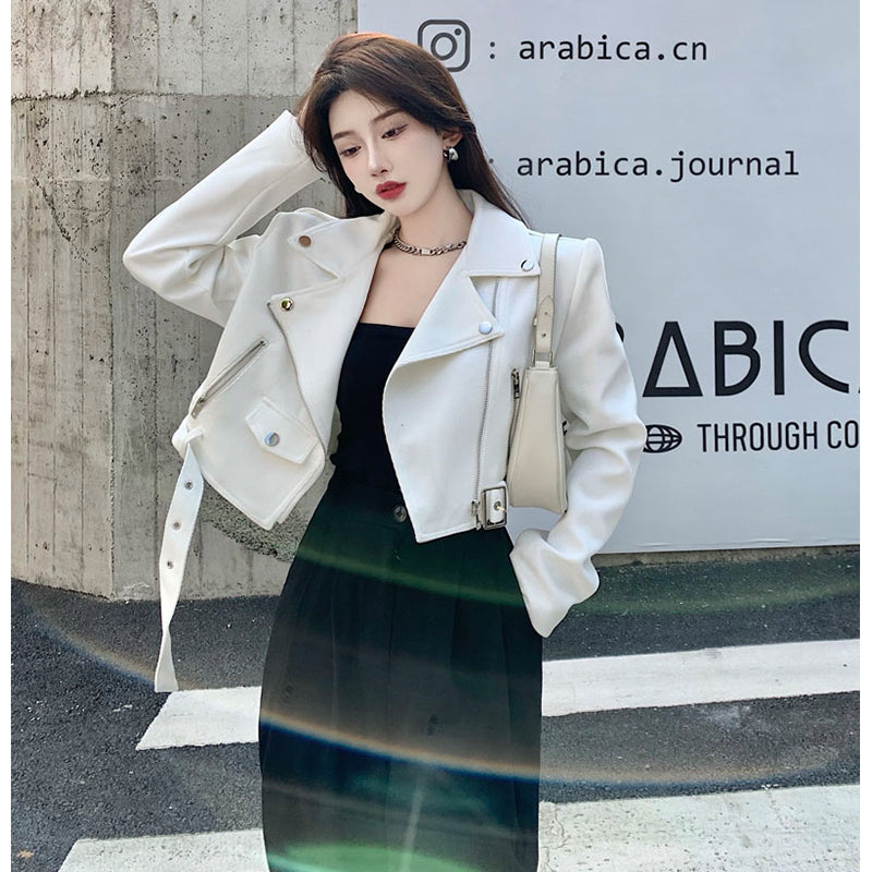 Casual Motorcycle Clothing Loose Retro Small Long-sleeved Top