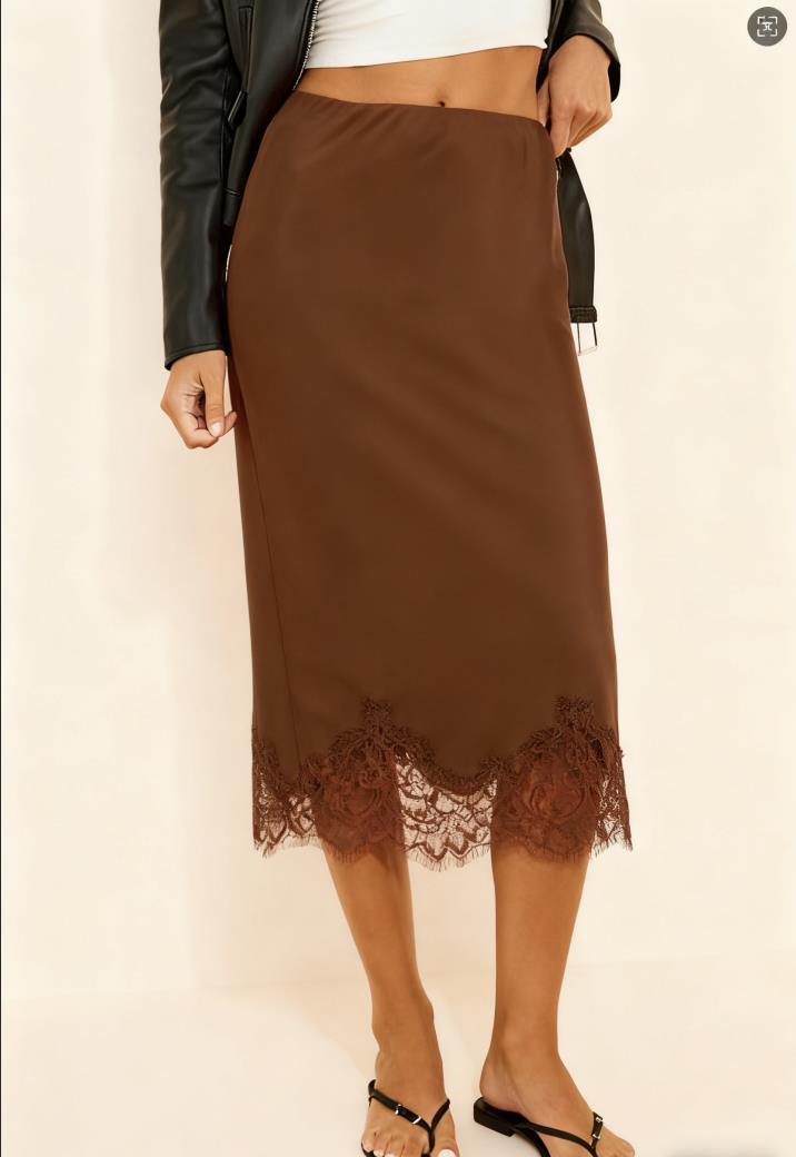 Women's Lace Patchwork Color Block Skirt