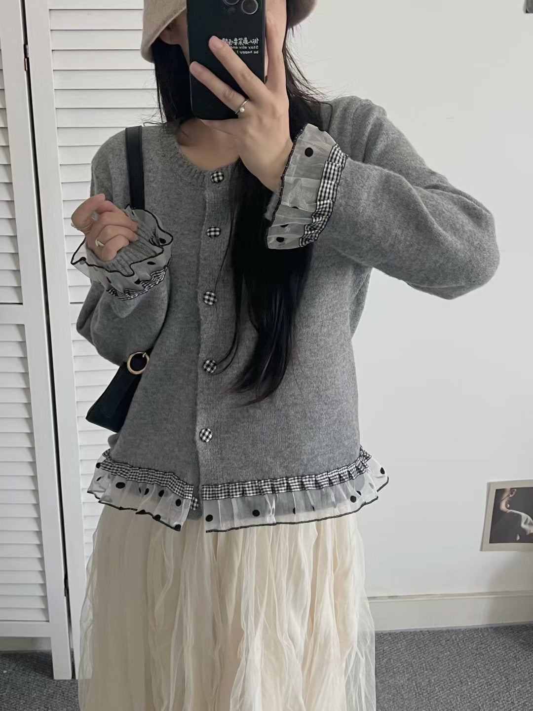 Lace Knitted Cardigan Casual Women's Sweater