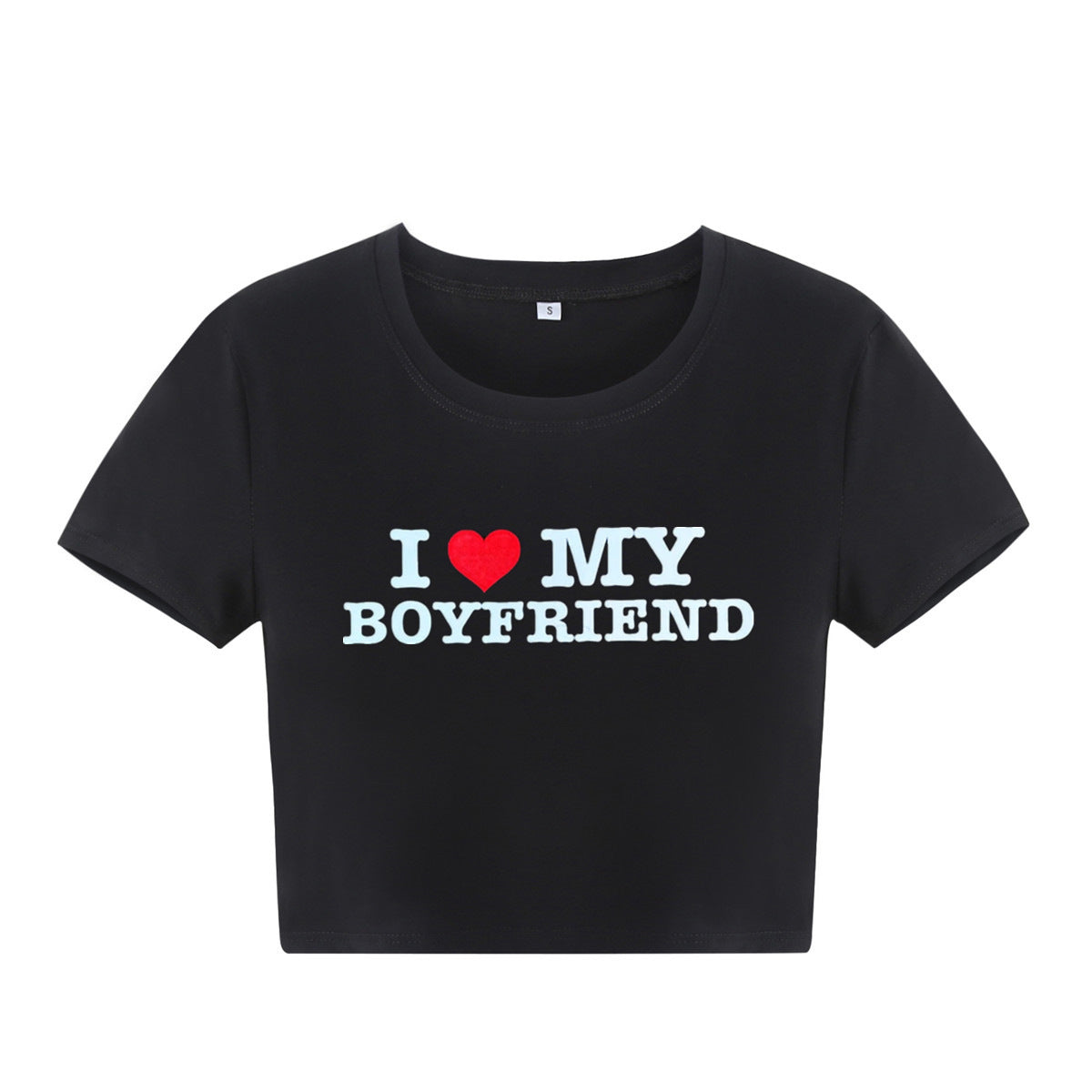 Instagram Hipster Monogram Print Short Slim-fit Short Sleeve T-shirt Top