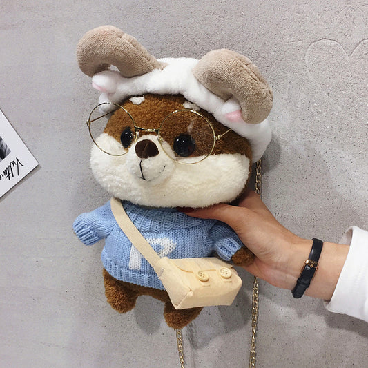 Popular New High-quality Texture Cute Plush Messenger Bag