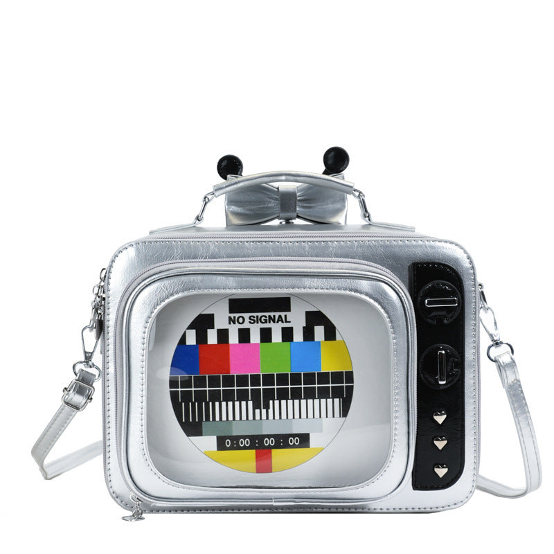 Snack Square Antenna Bow Detachable Two Shoulders Cross-body