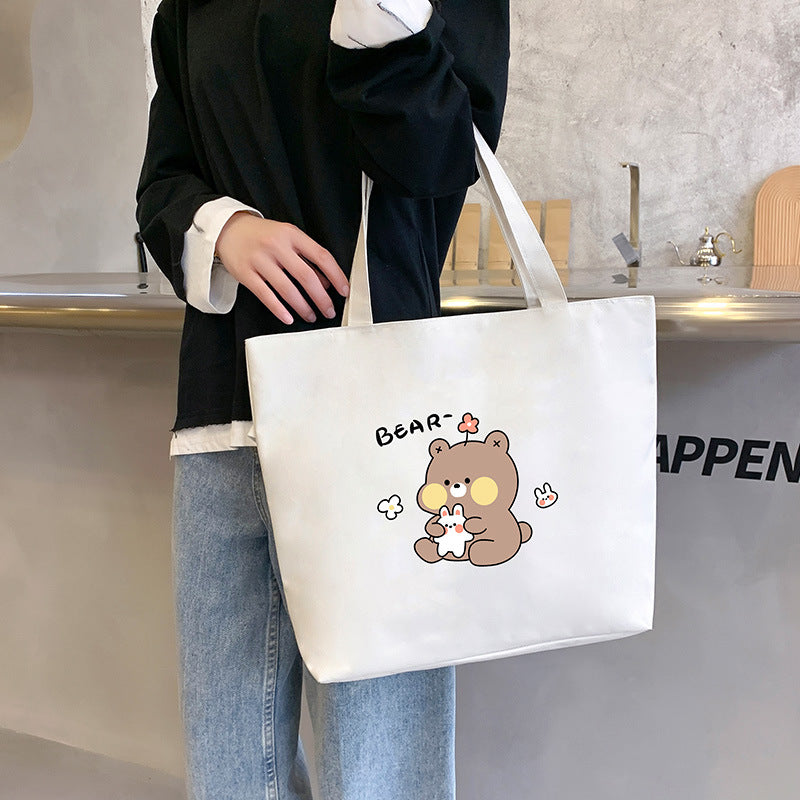 Women's Large Capacity Hand Carrying Canvas Bag
