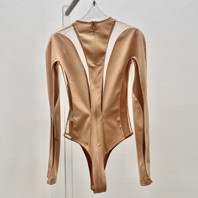 Light Luxury Women's New Corset Long-sleeved Bodysuit