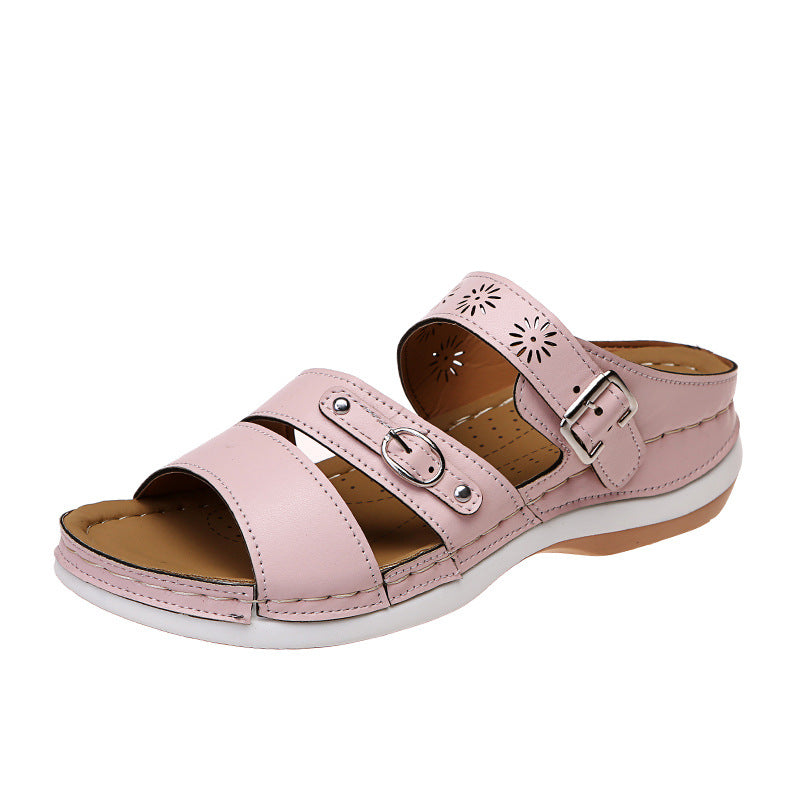 New Foreign Trade Plus Size Hollow-out Fashion Wedge Ladies Casual Sandals