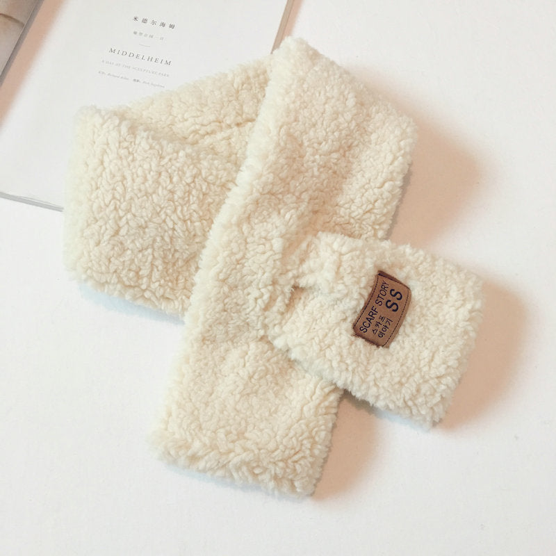 Faux Lamb Wool Warm Student Scarf