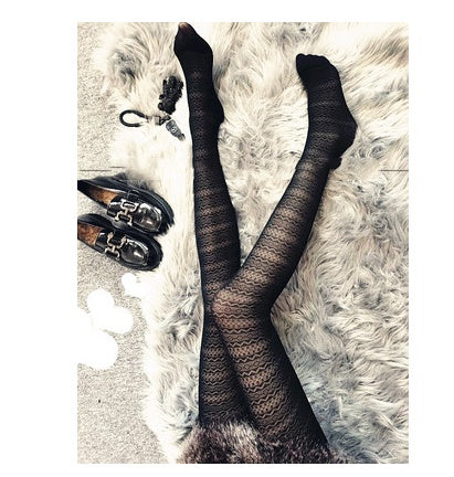 Fashion Sexy Women's Black Transparent Pantyhose