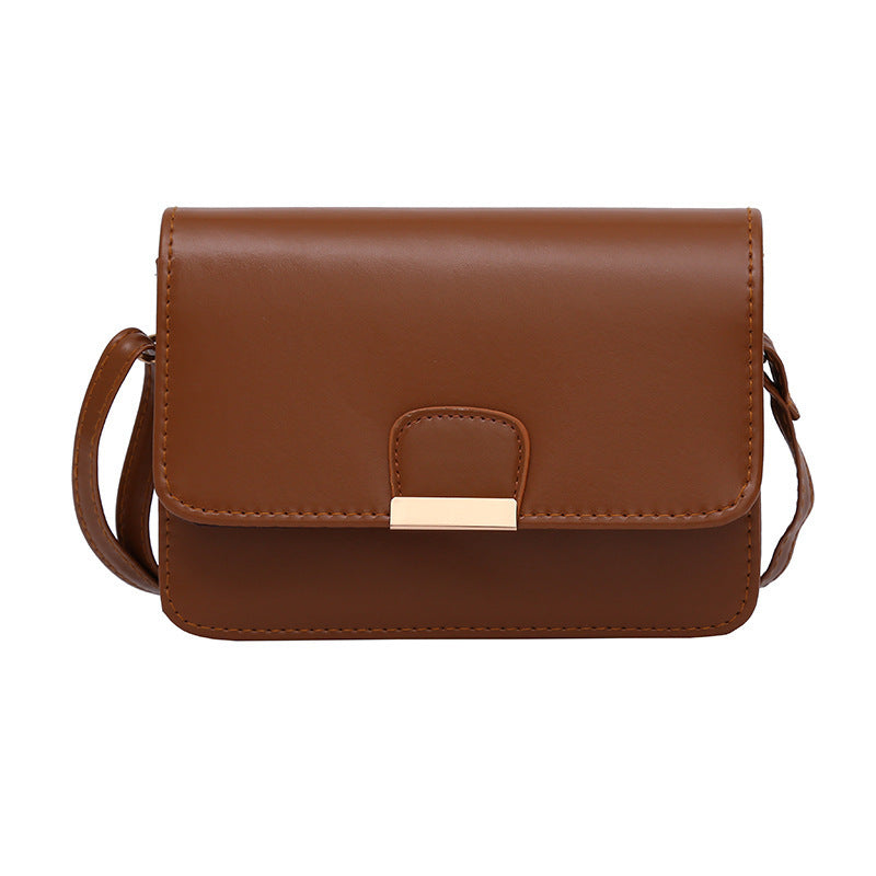 New Style Oily Leather Simple Shoulder Messenger Bag For Women