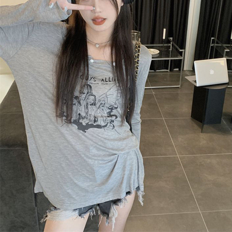 Dame Off-shoulder Langærmet Top