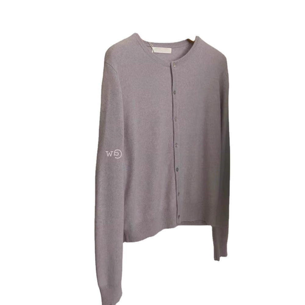 Raccoon Velvet Short Thickened Coat Cardigan Women's Design Sense Niche Small Wool Sweater