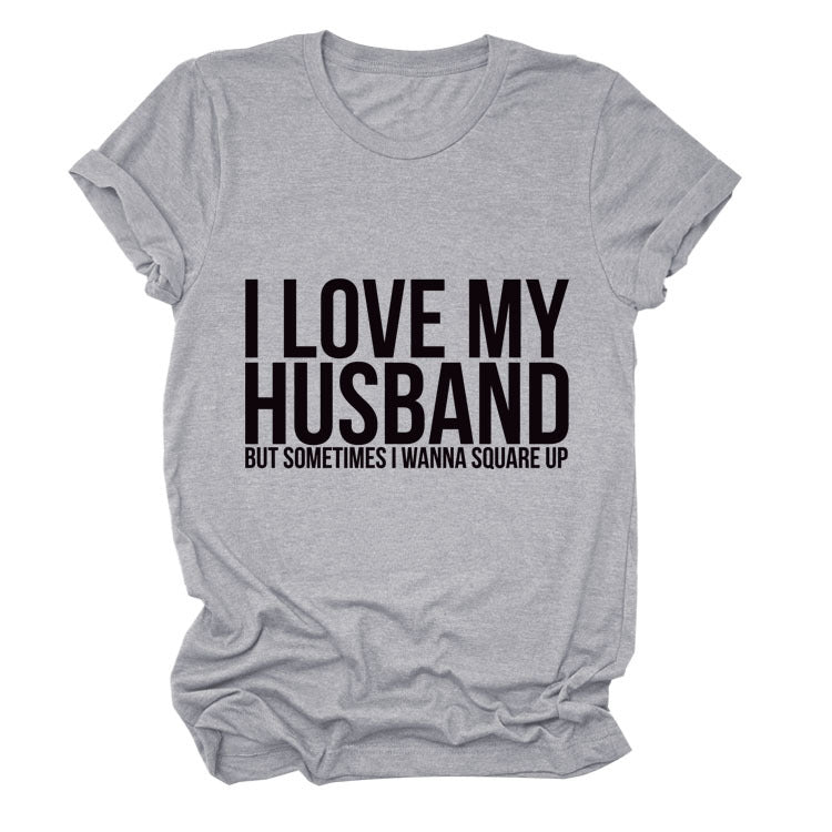 Letters Fashion Round Neck Short Sleeve Ebay Women's T-shirt