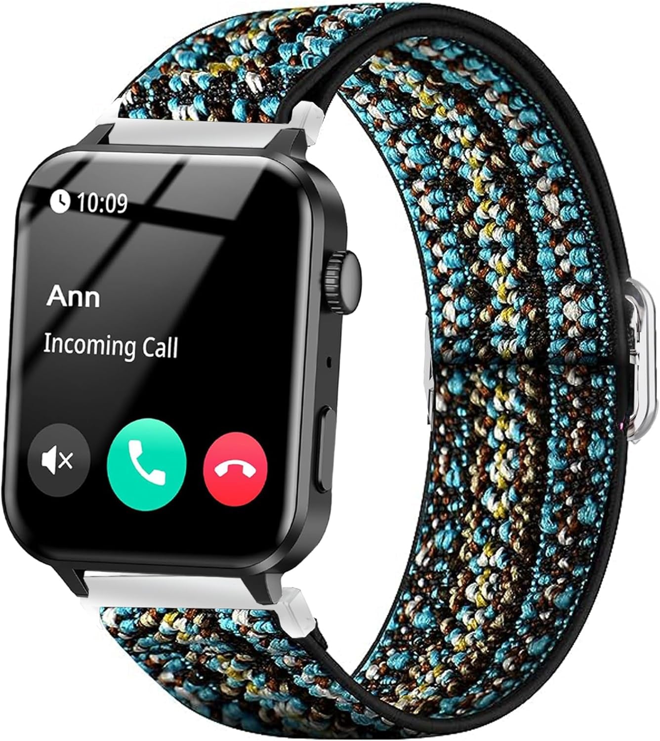 Compatible with IOWODO R30 Pro Bands, 20Mm Stretch Elastics Adjustable Strap Compatible with IOWODO R30 Pro/Touchelex Gaea Series K802 1.28 Smart Watch/Rlqa 54 1.83" Smart Watch (Colorful)