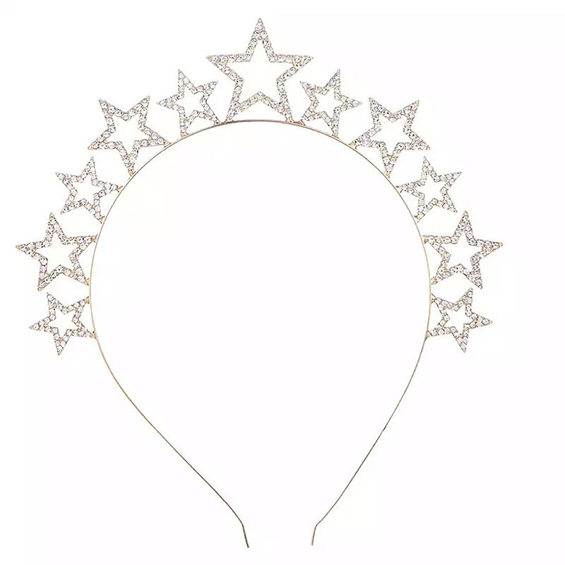 European And American Alloy Crystal Christmas Staghorn Hair Hoop