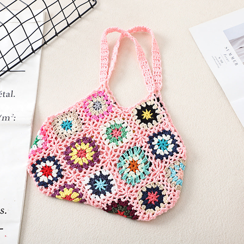 Handmade Crochet Weave Vintage Hollow Bag