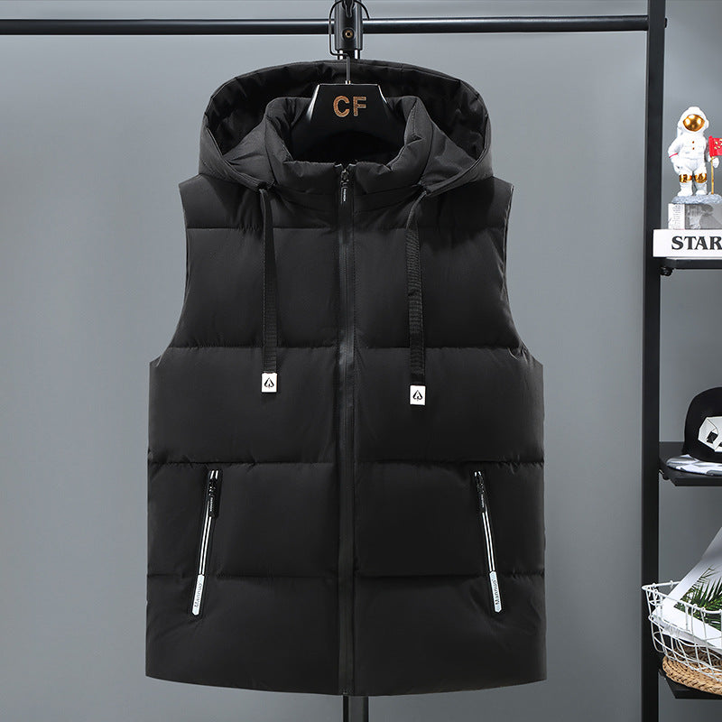 Warm Thickened Solid Color Vest For Men