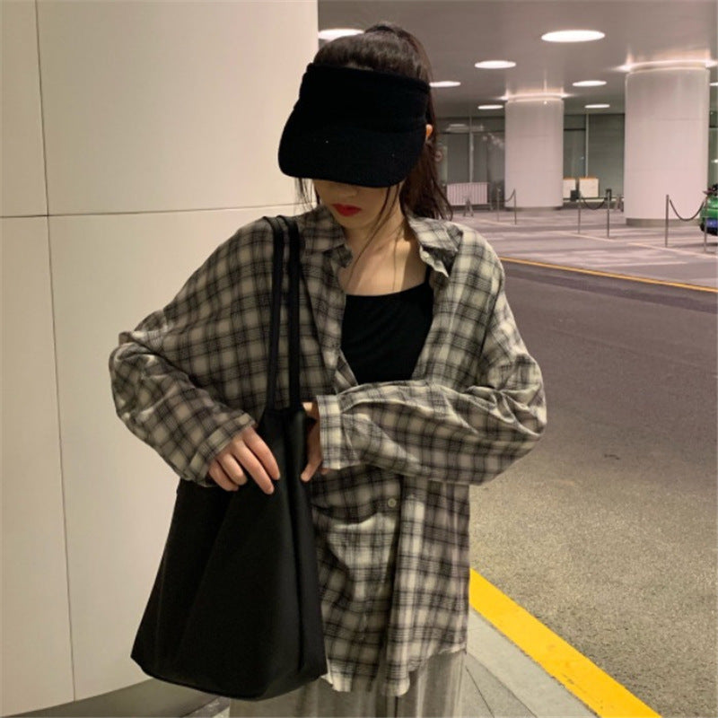 Loose All-matching Student Japanese-style Retro Hong Kong Style Long Sleeve Top