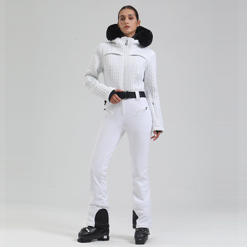 Waterproof Thermal And Windproof Sports Outdoor Women's One-piece Ski Suit