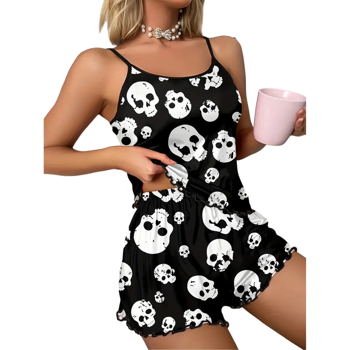Mature-style Printed Cami Pajama Pants For Women