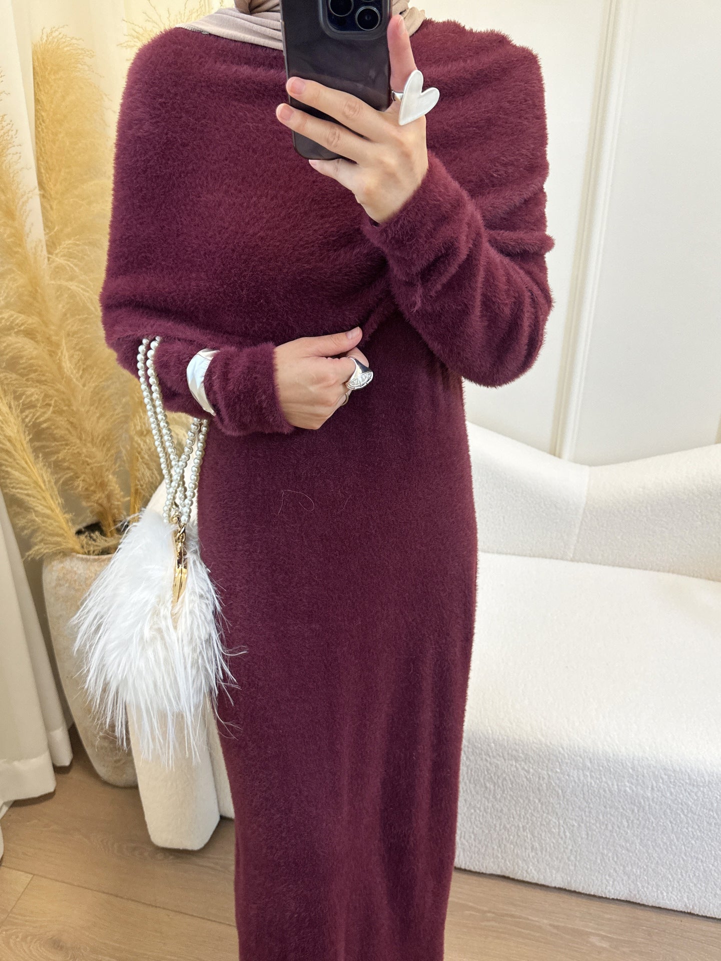 Solid Color Slim-fit Shawl Two-piece Sweater