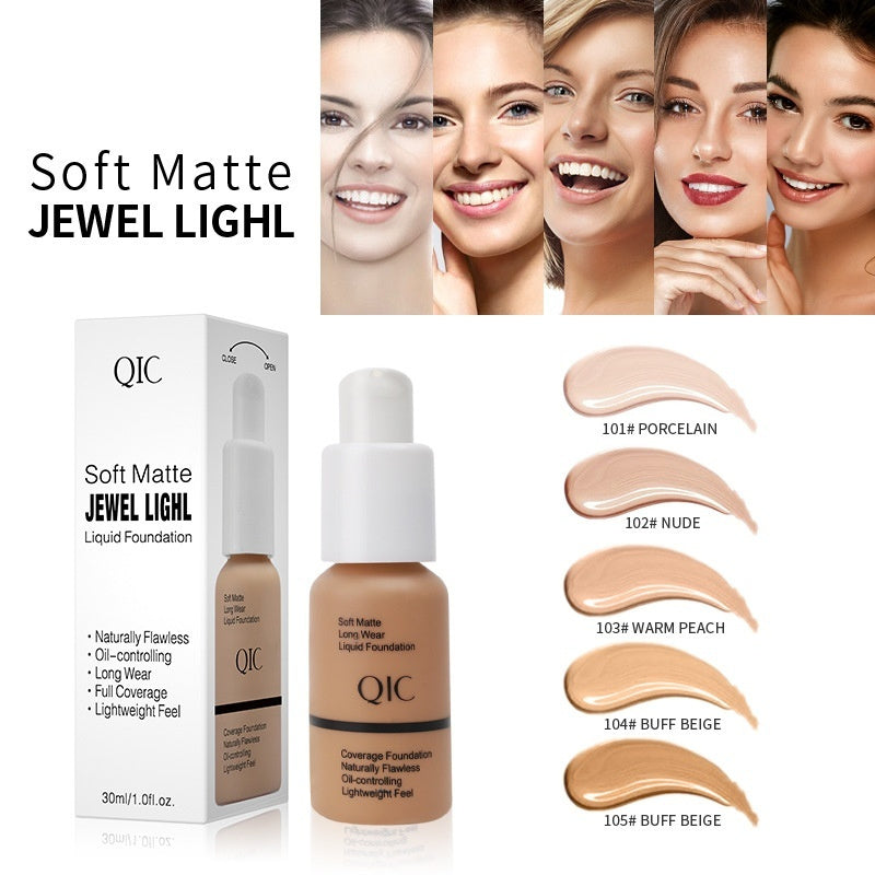 Concealer Smear-proof Makeup Waterproof Invisible Pore Liquid Foundation