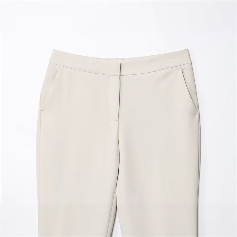 Design Long-sleeved Top Wide-leg Pants Show Elegant Outfit