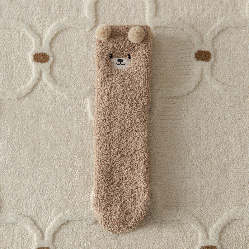 Women's Hair-free Coral Fleece Socks